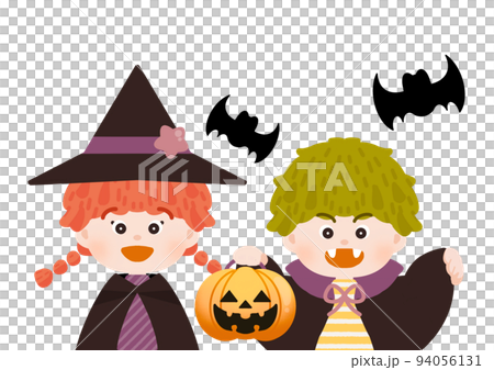 ハロウィーンの子供達 94056131
