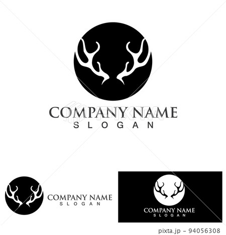 Deer Antlers Logo Template Illustration Design. 94056308