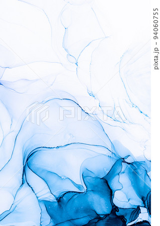 Marble ink abstract art from exquisite original painting for abstract background 94060755