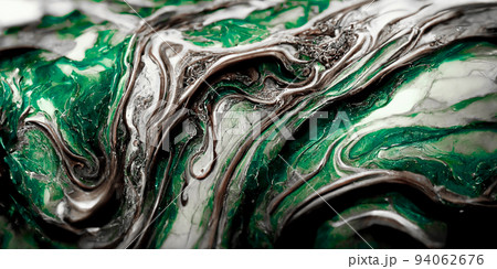 Spectacular turquoise and white ink swirled around. Digital art 3D illustration. Spectacular turquoise and white ink swirled around. Digital art 3D illustration. 94062676