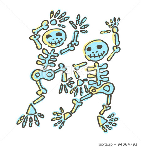 ハロウィンに踊る骸骨 94064793