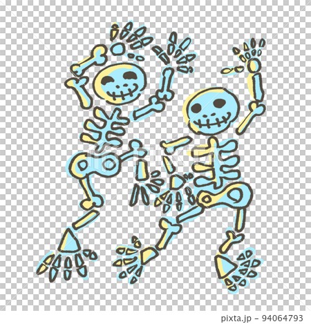 ハロウィンに踊る骸骨 94064793