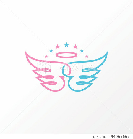 Simple and unique wings, love, and angel crown on line out image graphic icon logo design abstract concept vector stock. Can be used as symbol related to guard or children Simple and unique wings, love, and angel crown on line out image graphic icon logo design abstract concept vector stock. Can be used as symbol related to guard or children 94065667