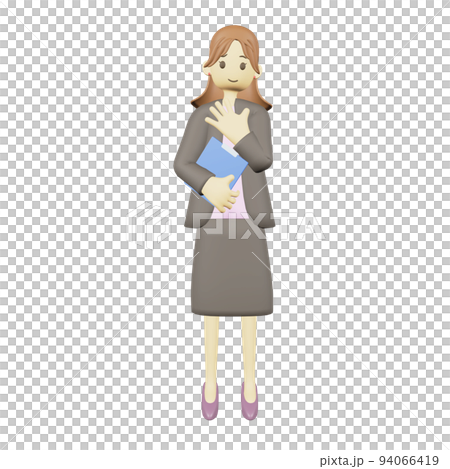 Reassuring person binder business 3D 94066419