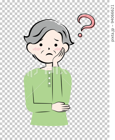一位身著便衣的老婦人憂心忡忡 94066621