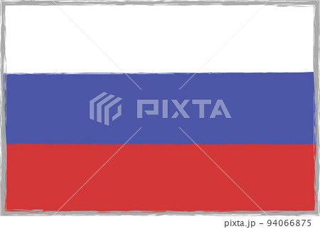 ロシア国旗［なじみやすいソフトトーン・シンプル］縦横比2:3
