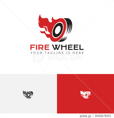 Fire Wheel Burn Tire Flare Automotive Logo 94067605