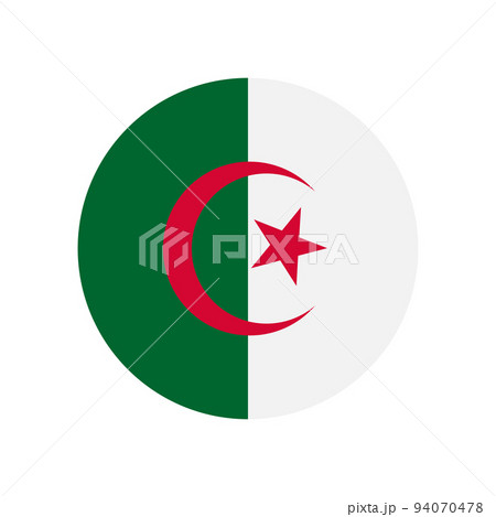 Algeria vector flag circle on white background 94070478