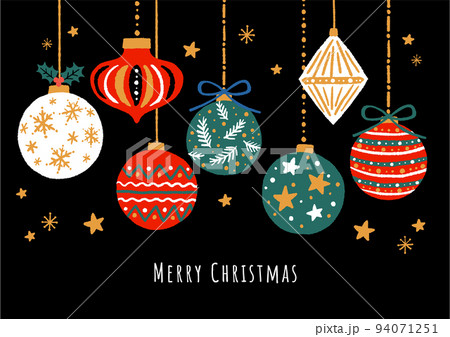 クリスマスオーナメントのイラスト 94071251