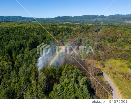 長万部の水柱 94072501