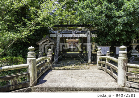 鹿野　加知弥神社　神橋と鳥居　鳥取県鳥取市 94072581