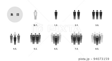 集団のピクトグラムのアイコンセット 94073159