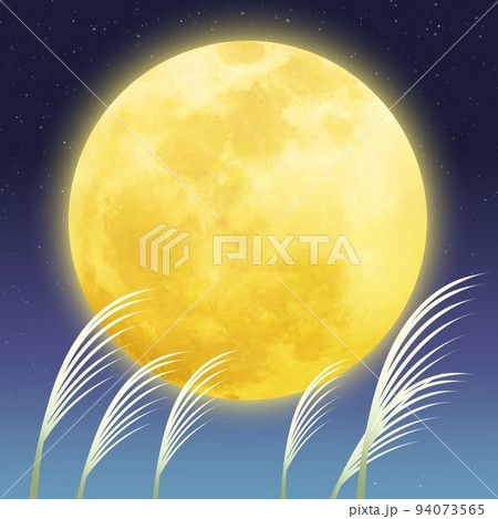 月と夜空 94073565