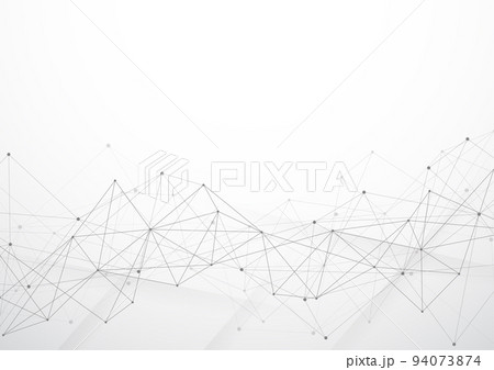 Abstract connecting dots and lines. Connection science background. Vector illustration 94073874