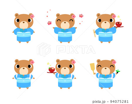 正月のクマ アイコンセット 正月のクマ アイコンセット 94075281