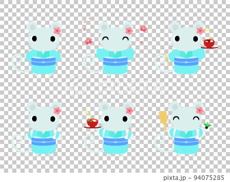 正月のネズミ　アイコンセット 94075285