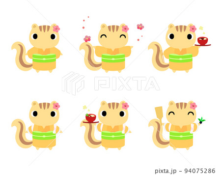 正月のリス　アイコンセット 94075286