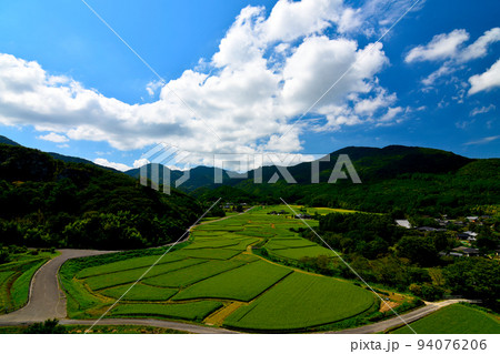青々としげる夏の田染荘 94076206