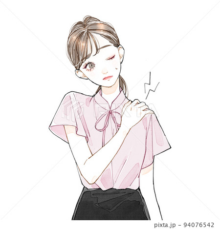 肩がこっている女性 94076542