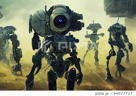 cyborg android robots army 94077727