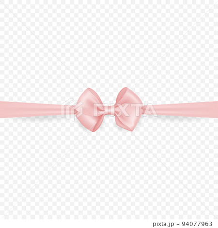 Vector 3d Realistic Silk, Satin Gift Pink Bow Icon Closeup Isolated. Vector Bow for Birthday, Christmas Presents, Gifts, Invitation, Cards. Holiday Decoration Vector 3d Realistic Silk, Satin Gift Pink Bow Icon Closeup Isolated. Vector Bow for Birthday, Christmas Presents, Gifts, Invitation, Cards. Holiday Decoration 94077963
