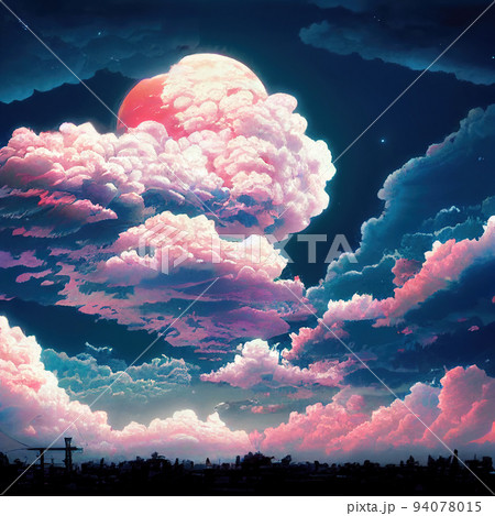 anime evening clouds 94078015