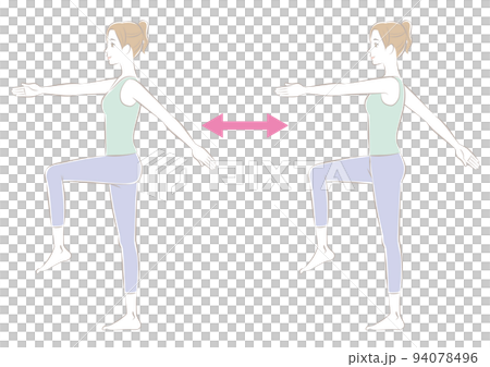 足踏み運動する女性 足踏み運動する女性 94078496
