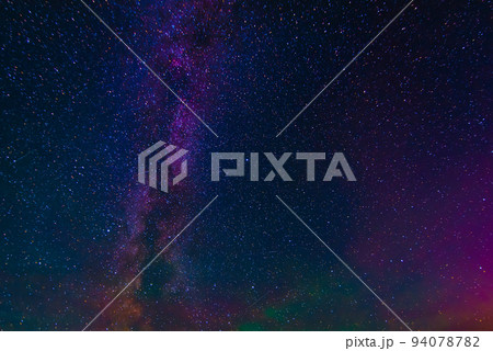 starry multicolored night sky with a bright milky way and galaxies starry multicolored night sky with a bright milky way and galaxies 94078782