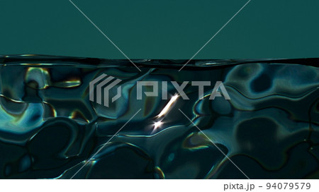 Abstract design of water split line with underwater. 3D rendering 94079579