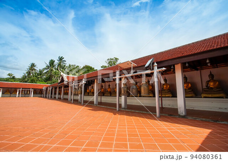 The famous temple Phra That Sawi, one of travel destinations in Chumphon, Thailand. The famous temple Phra That Sawi, one of travel destinations in Chumphon, Thailand. 94080361