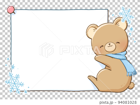 Bear with a frame frame Winter (smiling face) Bear with a frame frame Winter (smiling face) 94081028