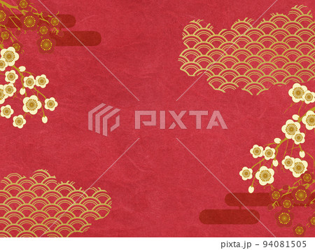 新春・正月の雰囲気が感じられる和風背景素材 94081505