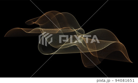 Geometry pattern with nice curves transitons, backgroud. Vector illustration of golden tones on black - beauty of lines, suitable for different kind of backgrounds - presentations, documents, video Geometry pattern with nice curves transitons, backgroud. Vector illustration of golden tones on black - beauty of lines, suitable for different kind of backgrounds - presentations, documents, video 94081651