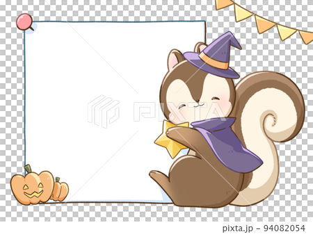 松鼠拿著框架萬聖節(微笑的臉) 松鼠拿著框架萬聖節(微笑的臉) 94082054