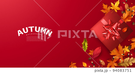 autumn card design template for banner vector illustration poster 94083751