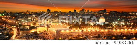 jerusalem city by sunset jerusalem city by sunset 94083961