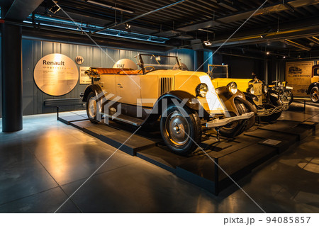Renault 10 CV - Classic retro car. Riga motor museum. Riga, Latvia, 17 August 2022 Renault 10 CV - Classic retro car. Riga motor museum. Riga, Latvia, 17 August 2022 94085857