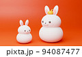 鏡餅うさぎの親子 94087477