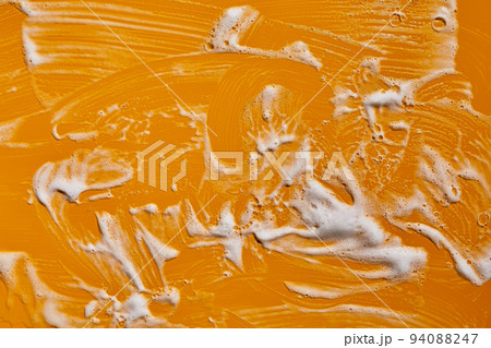 Texture of white soap foam with bubbles abstract background 94088247