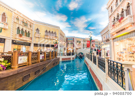 Luxury interior building with canal in Venetian Macao 94088700