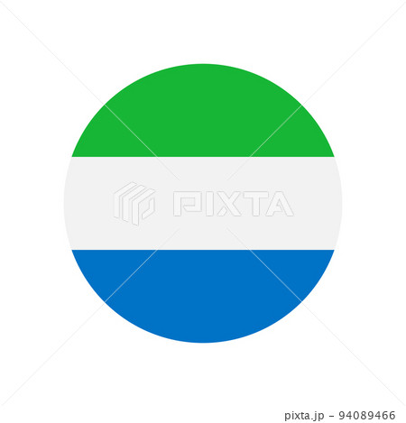 Sierra Leone vector flag circle white backgroundのイラスト素材 [94089466] - PIXTA