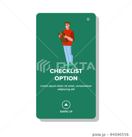 checklist option vector checklist option vector 94090556