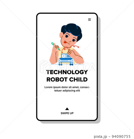 technology robot child vector 94090755