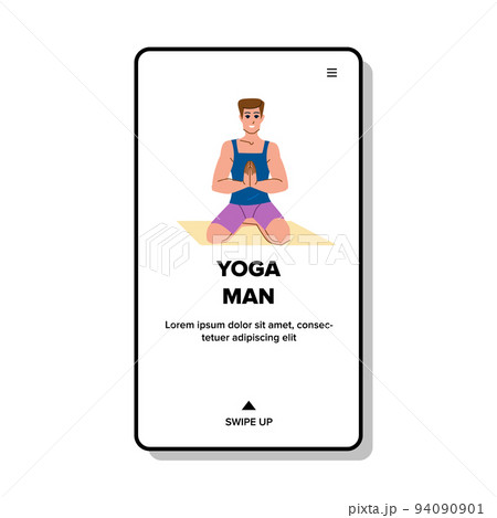 yoga man vector yoga man vector 94090901
