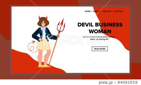 devil business woman vector devil business woman vector 94091059
