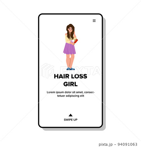 hair loss girl vector hair loss girl vector 94091063