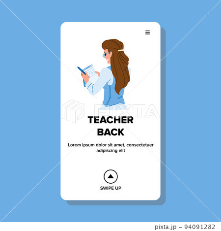 teacher back vector 94091282