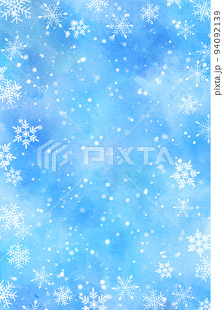 背景素材_水彩テクスチャ_雪 94092139