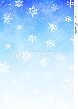 背景素材_水彩テクスチャ_雪 94092252