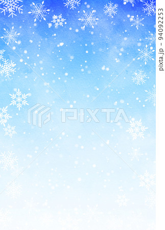 背景素材_水彩テクスチャ_雪 94092253